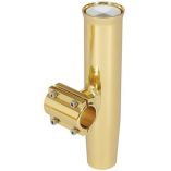 LeeS ClampOn Rod Holder Gold Aluminum Horizontal Mount Fits 1050 OD Pipe-small image