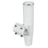 LeeS ClampOn Rod Holder White Aluminum Horizontal Mount Fits 1050 OD Pipe-small image