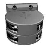 Lopolight Series 201011 Double Stacked Masthead Light 3nm Vertical Mount White Silver Housing-small image