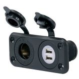 Marinco Sealink Deluxe Dual Usb Charger 12v Receptacle-small image