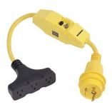 Marinco Dockside 30A to 15A Adapter with GFI - Boat Electrical Component-small image