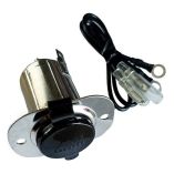 Marinco Stainless Steel 12v Receptacle WCap-small image