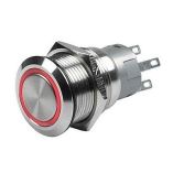 Marinco Push Button Switch 12v Latching OnOff Red Led-small image