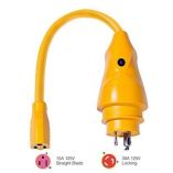Marinco P3015 Eel 15a125v Female To 30a125v Male Pigtail Adapter Yellow-small image