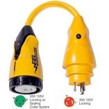 Marinco P30503 Eel 50a125v Female To 30a125v Male Pigtail Adapter Yellow-small image