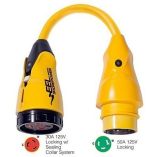 Marinco P50330 Eel 30a125v Female To 50a125v Male Pigtail Adapter Yellow-small image