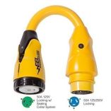 Marinco P504503 Eel 50a125v Female To 50a125250v Male Pigtail Adapter Yellow-small image
