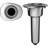 Mate Series Elite Screwless Stainless Steel 0 Degree Rod Cup Holder Drain Oval Top-small image
