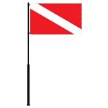 Mate Series Flag Pole 72 WDive Flag-small image