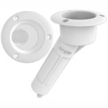 Mate Series Plastic 30 Degree Rod Cup Holder Drain Round Top White-small image