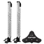 Minn Kota Raptor Bundle Pair 8 Silver Shallow Water Anchors WActive Anchoring Footswitch Included-small image