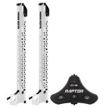 Minn Kota Raptor Bundle Pair 10 White Shallow Water Anchors WActive Anchoring Footswitch Included-small image