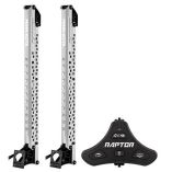 Minn Kota Raptor Bundle Pair 10 Silver Shallow Water Anchors WActive Anchoring Footswitch Included-small image