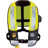 Mustang Hit High Visibility Inflatable Pfd Fluorescent Yellow Green-small image