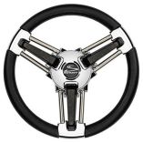 Schmitt Ongaro Burano Wheel 14 34 Tapered Shaft Black Polyurethane WStainless Spoke Includes Center CapNut-small image