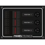 Paneltronics Waterproof Panel Dc 3Position Illuminated Rocker Switch Fuse-small image