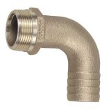 Perko 34 Pipe To Hose Adapter 90 Degree Bronze Made In The Usa-small image
