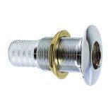 Perko ThruHull Fitting F Hose Chrome Plated Bronze Made In The Usa-small image