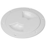 SeaDog QuarterTurn Smooth Deck Plate WInternal Collar White 4-small image