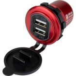 SeaDog Round Red Dual Usb Charger W1 Quick Charge Port-small image