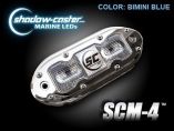 ShadowCaster Scm4 Led Underwater Light W20 Cable 316 Ss Housing Bimini Blue-small image