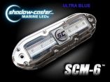 ShadowCaster Scm6 Led Underwater Light W20 Cable 316 Ss Housing Ultra Blue-small image