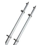 Taco 18 Deluxe Outrigger Poles WRollers SilverSilver-small image