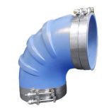 Trident Marine 6 Id 90Degree Blue Silicone Molded Wet Exhaust Elbow W4 TBolt Clamps-small image