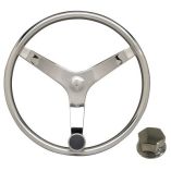 Uflex V46 135 Stainless Steel Steering Wheel WSpeed Knob Chrome Nut-small image
