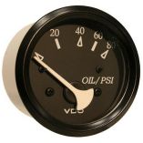 Vdo Allentare Black 80psi Oil Pressure Gauge Use WMarine 24033 Ohm Sender 12v Black Bezel-small image