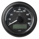 Vdo Marine 338 85mm Viewline Tachometer With MultiFunction Display 0 To 8000 Rpm Black Dial Bezel-small image