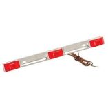 Wesbar Red Waterproof Id Light Bar Stainless Steel White Base-small image