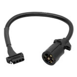 Wesbar VehicleTrailer Adapter 7Way Blade To 5Way Flat 18 Wire-small image