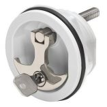 Whitecap Compression Handle Nylon WhiteStainless Steel Locking-small image