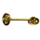 Whitecap Cabin Door Hook - Polished Brass - 3" - Marine Latches-small image