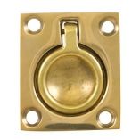 Whitecap Flush Pull Ring Polished Brass 112 X 134-small image