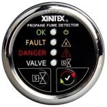 Xintex Propane Fume Detector WAutomatic ShutOff Plastic Sensor No Solenoid Valve Chrome Bezel Display-small image