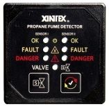 Xintex Propane Fume Detector & Alarm w/2 Plastic Sensors & Solenoid Valve - Square Black Bezel Display-small image