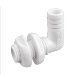 Attwood White Plastic 90 Degree ThruHull Connector 118 Inner Diameter-small image