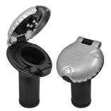 Attwood Deck Fill FCarbon Canister System Angled Body Scalloped Chrome Cap-small image