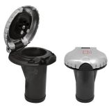 Attwood Deck Fill FCarbon Canister System Straight Body Scalloped Chrome Cap-small image