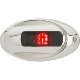 Attwood Lightarmor Vertical Surface Mount Navigation Light Oval Port Red Stainless Steel 2nm-small image