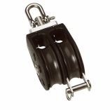 Barton Size 2 35mm Plain Bearing Pulley Block Double Swivel Becket-small image