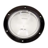 Beckson 4 Clear Center Screw Out Deck Plate Black-small image