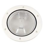 Beckson 4 Clear Center ScrewOut Deck Plate White-small image