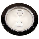 Beckson 6 Clear Center ScrewOut Deck Plate Black-small image