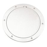 Beckson 6 Smooth Center PryOut Deck Plate White-small image