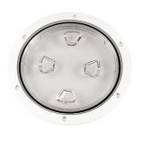 Beckson 8 Clear Center ScrewOut Deck Plate White-small image