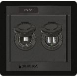 Blue Sea 1478 360 Panel 12v Dc Socket Dual Usb Charger-small image