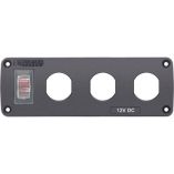 Blue Sea 4367 Water Resistant Usb Accessory Panel 15a Circuit Breaker, 3x Blank Apertures-small image